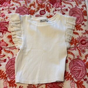 Zara Ruffle Sleeve Top